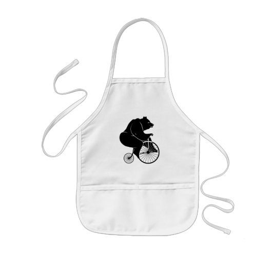 Bär, der ein Fahrrad reitet Kinderschürze (Vorne)