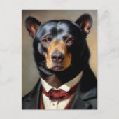 Bär, der einen Anzug trägt Postkarte (Vorderseite)