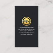 Bar der Goldaktien Visitenkarte (Rückseite)