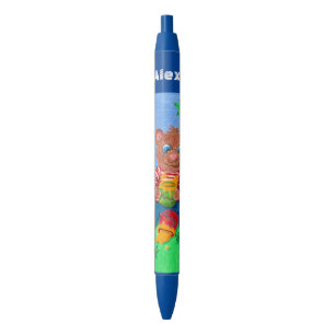 Bär, der Honigkinderpersonalisierten blauen Stift