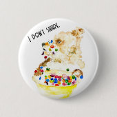 Bär, der Müsli isst Button (Vorderseite)