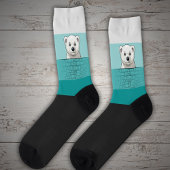 Bär, der über die Mauer schaut, Aquamarine Schatte Socken