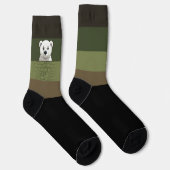 Bär, der über die Mauer schaut, Deep Forest Socken (Rechts)