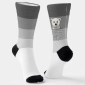 Bär, der über die Wand schaut, Gray Shades Socken (Gewinkelt)