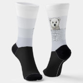 Bär, der über die Wand schaut, Weiße Schatten Socken (Gewinkelt)
