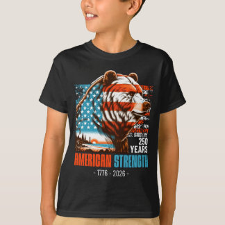 Bär der USA 250 Jahre amerikanische Stärke 4. Juli T-Shirt
