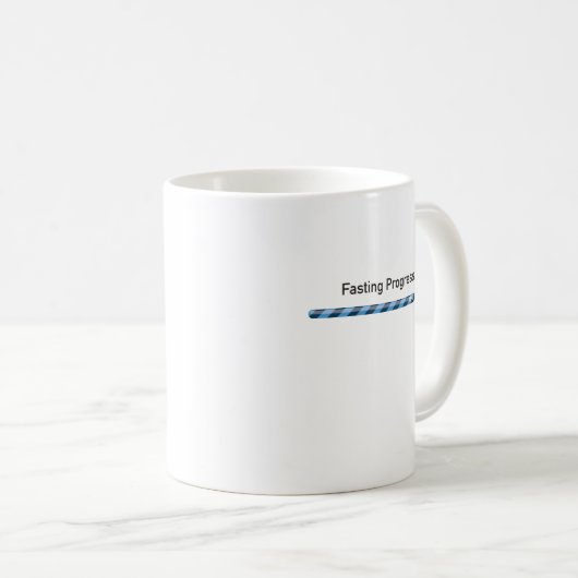 Bar des fastenden Fortschritts Kaffeetasse (VorderseiteRechts)