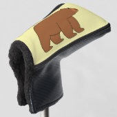 Bär Design beliebiger Hintergrundfarbe Golf Headcover (3/4 Vorderseite)