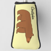 Bär Design beliebiger Hintergrundfarbe Golf Headcover (Rotieren 90)