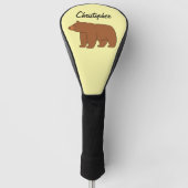 Bär Design Hintergrund in beliebiger Farbe Golf Headcover (Vorderseite)