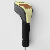Bär Design Hintergrund in beliebiger Farbe Golf Headcover (angewinkelt)