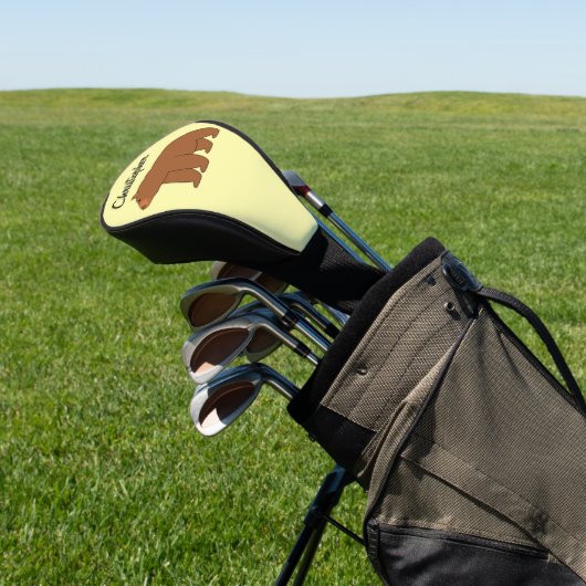 Bär Design Hintergrund in beliebiger Farbe Golf Headcover (In SItu)
