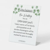 Bar Disclaimer Sockelschild (Vorderseite)