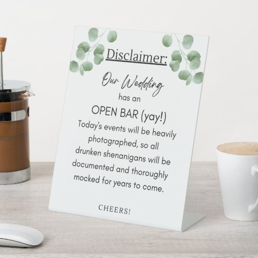 Bar Disclaimer Sockelschild (In SItu)