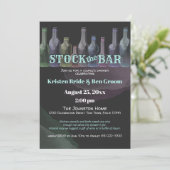 Bar Dusche lagern Einladung (Stehend Vorderseite)