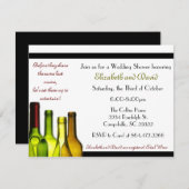 Bar Dusche, Weinflasche lagern Einladung (Vorne/Hinten)