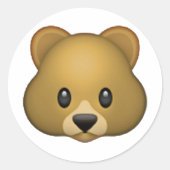 Bär - Emoji Runder Aufkleber (Vorderseite)
