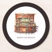 Bar Erwachsene jeden Tag Geburtstag Personalisiert Runder Pappuntersetzer (Vorderseite)