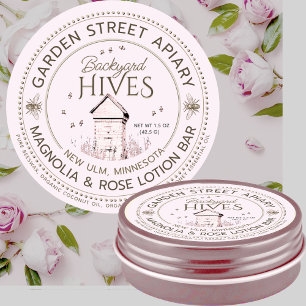 Bar-ETIKETT "Bienenwachs" Runder Aufkleber