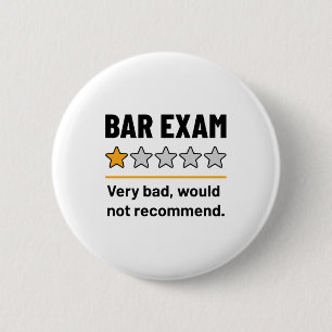 Bar Exam Funny 1 Star Sehr schlecht würde nicht e Button