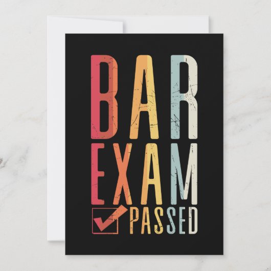 Bar Exam Karo Rechtsanwalt Passer Absolvent Einladung (Vorderseite)