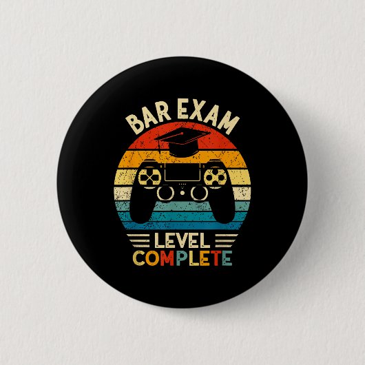 Bar Exam Level Complete Funny Lawyer Law School Gr Button (Vorderseite)