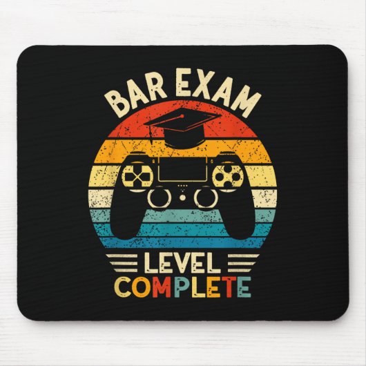Bar Exam Level Complete Funny Lawyer Law School Gr Mousepad (Vorne)