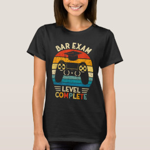 Bar Exam Level Complete Funny Lawyer Law School Gr T-Shirt