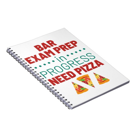 Bar Exam Prep in Progress Pizza Notizblock (Rechte Seite)
