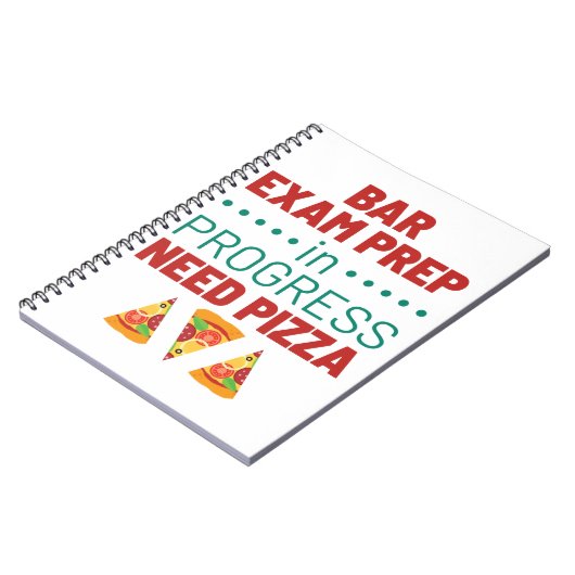 Bar Exam Prep in Progress Pizza Notizblock (Linke Seite)