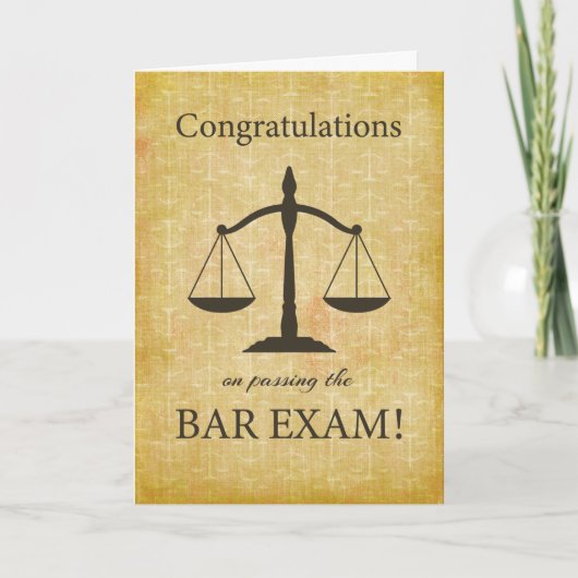 Bar Examen des Juryvorstands - Gratulation Scale Karte (Vorderseite)