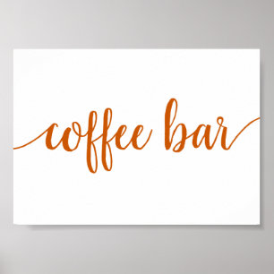 Bar   Fall Orange Any Event Sign Poster