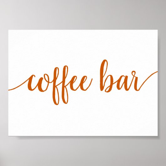Bar | Fall Orange Any Event Sign Poster (Vorne)