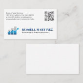 Bar | Finance QR Code Visitenkarte (Vorne/Hinten)