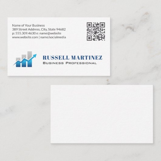 Bar | Finance QR Code Visitenkarte (Vorne/Hinten)