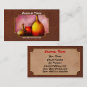 Bar - Flaschen - Ein Stillleben Visitenkarte (Vorne/Hinten)