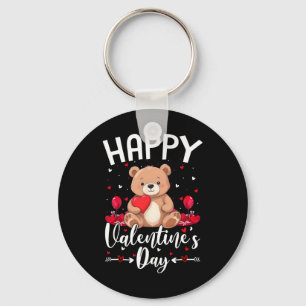 Bär Frohen Valentinstag Süßer Bär Mit Herzen V Schlüsselanhänger