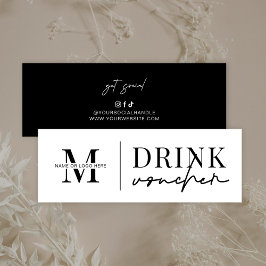 Bar für Business-Drinks Mini Visitenkarte