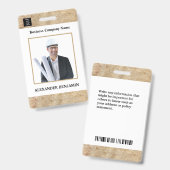 Bar für das Foto-ID-Logo des Mitarbeiters Benutzer Ausweis (Vorder- & Rückseite)
