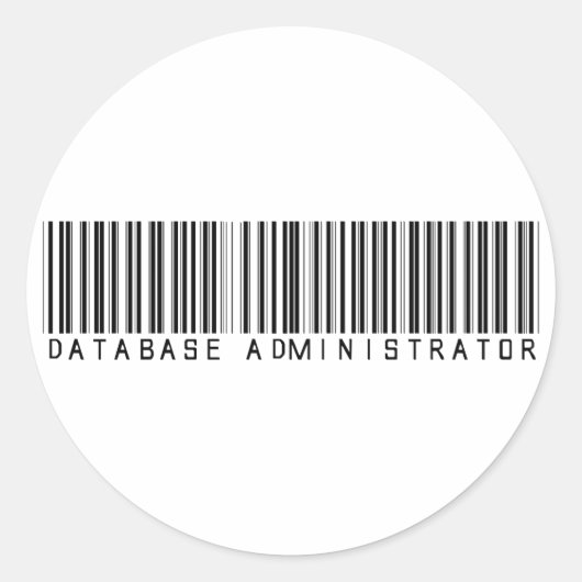 Bar für Datenbankadministrator Runder Aufkleber (Vorderseite)