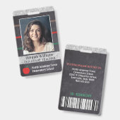 Bar für den Mitarbeiter der Lehrerschule für das b Ausweis (Vorder- & Rückseite)