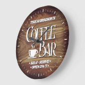 Bar für Familien Personalisiert Große Wanduhr (Winkel)