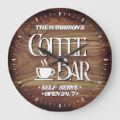 Bar für Familien Personalisiert Große Wanduhr (Vorderseite)