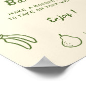 Bar für grüne Blume vom Markt Poster (Ecke)