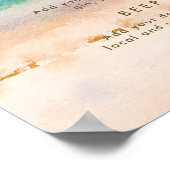 Bar für Hochzeiten am tropischen Strand Poster (Ecke)