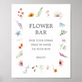 Bar für hübsche Wildblume Rahmen Blume Poster (Vorne)