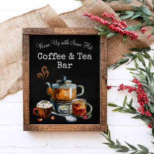 Bar für Kaffee und Tee Poster