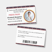 Bar für Logos für Mitarbeiter-Foto Individuelle Na Ausweis (Front & Back)