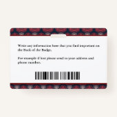 Bar für Logos für Mitarbeiter-Foto Individuelle Na Ausweis (Rückseite)