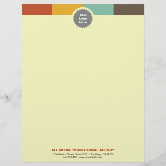 Bar für mehrere Farben beruflich Briefkopf (Vorderseite)
